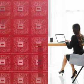 Resim Makta ® Perde Paravan | Lazer Kesim Ahşap Sarkıt Seperatör, 4'lü Panel Levha Seti 