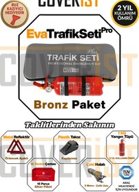 Resim COVERİST Eva Trafik Seti Plus - 1 KG Yangın Tüpü - 2 Yıllık - Gri - Bronz Paket 