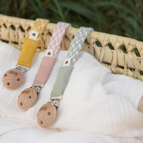 Resim Bibs Paci Braid Emzik Askısı - Blush / Ivory 