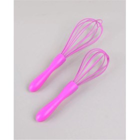 Resim 2 Li Silikon Çırpıcı Renkli Çırpma Teli Seti 