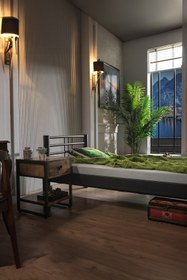 Resim Unimet Asos Tek Kişilik Ferforje Metal Karyola-siyah 