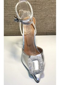 Resim Ony 326 Bayan Taşlı Tokalı Kadeh Ökçeli Abiye Ayakkabı Siyah 