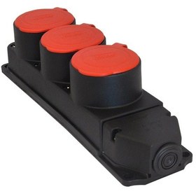 Resim Tplast Kauçuk Üçlü Priz 3x25A 