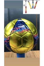 Resim TOPROCKSTORE Parlak Dikişli Futbol Topu 5 Numara + Şişirme Pompası 
