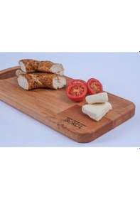 Resim İroko L Kayın Ahşap Kesme Tahtası 30x13,5 Cm Doğal, Dayanıklı, El Yapımı Mutfak Sunum Tahtası Ahşap 