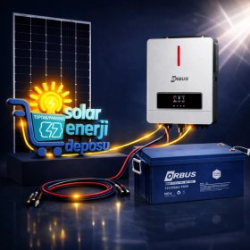 Resim Sed Solar Enerji Deposu 4000W Jel Akülü Güneş Enerjisi Paketi 