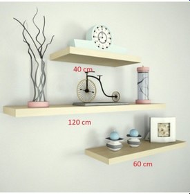 Resim Rafkestir 3 Lü Raf Set ( 120 - 60 - 40 ) Sacramento ( Mat ) 