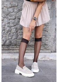 Resim Matilda Bisküvi Süet Hakiki Deri Kadın Loafer Kahverengi 