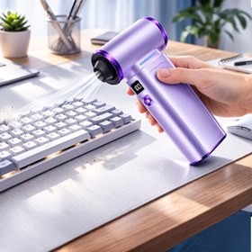 Resim Mioji Mio AD72 Pro 8000 mAh 150000 RPM Taşınabilir Güçlü Hava Üfleme Cihazı Mor 