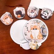 Resim 4 Adet Karikatür Hayvan Reflektörlü Katlanır Yelpaze - Panda, Ayı, Kedi ve Köpek Desenli Taşınabilir Mini Cep Yelpazeleri, Dekoratif El Tipi Yansıtmalı Ev, Dış Mekan, Parti Aksesuarları (Plastik & Kumaş), Oyuncağa Benzer Tasarım, Dayanıklı Plastik, Kompakt Tasarım 