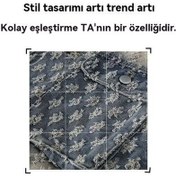 Resim Yingfu İşe Gidercek Sıcak Sokak Jakarlı Kot Ceket, Mavi, Yıpranmış Yıkanmış Stil Mavi 