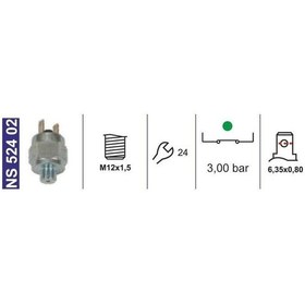 Resim Hava Basınç Müşiri 3,0 Bar M12x1,5 N.kapalı Isuzu/aıos-man-neopla 