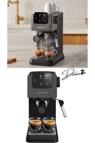 Resim Grundig Drmz Yeni SERİ Delisia Coffee 1500 W Süt Köpürtücülü Manuel Espresso Makinesi, 15 BAR LED EKRAN 