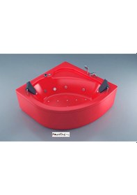 Resim 150X150 Cm Köşe Oval Kırmızı Jakuzi 