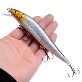 Resim 1pc 14cm 23G Minnow Balıkçılık Yemleri, Wobbler Sert Yemler Crankbaits ABS Yapay Yemler Bass Pike Balıkçılık Takımı için 