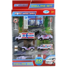 Resim Helikopterli Metal Ambulans Seti JP9105 