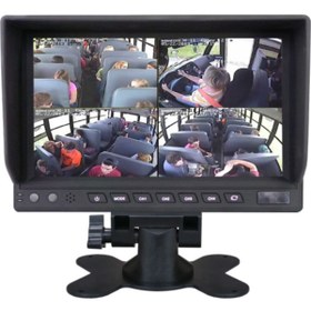 Resim Dg-865 Dört Video Girişli Sd Kart Kayıtlı Güneşlikli 7 Inch Quad Araç Monitörü Ve 4 Kamera Set 