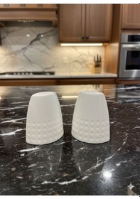Resim Chef & Sommelier 2 Li Tuzluk / Biberlik Seti Beyaz 