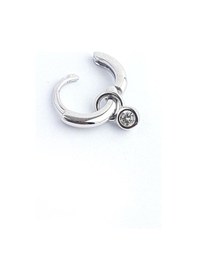 Resim Zirkon Taş Detaylı 925ayar Gümüş Tragus Kıkırdak Helix Halka Piercing 