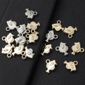 Resim 100 Adet 19×17mm Plastik CCB Balık Şeklinde Akrilik Altın Gümüş Kolye Uçları Moda Takı Yapımı için DIY Kolye Bilezik Küpe Anahtarlık Süsleri Dekorasyon Hediyeleri 