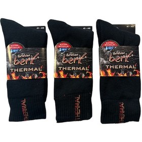 Resim Qulat Erkek Kışlık Thermal Havlu Çorap 3 Adet Kampanyalı Fiyat Siyah 