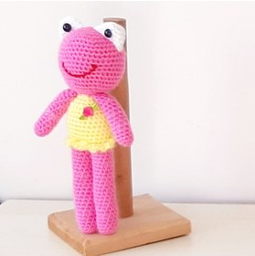 Resim nildamigurumi Amigurumi Örgü Oyuncak Kurbağa Kız 