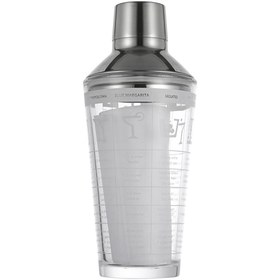 Resim FeyzaDesign Profesyonel Cam Kokteyl Shaker, Ölçekli ve Şık Tasarım 