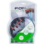 Resim FORX5 For-x X-1144 5 Metre Dörtlü Rca Kablo Folyo Korumalı 