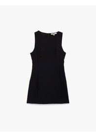 Resim Koton Slim Fit Kolsuz Bisiklet Yaka Mini Elbise Siyah 6wak80004pw Siyah 