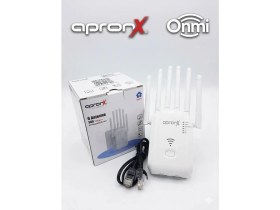 Resim Apx apronX 300 Mbps Wifi Sinyal Yükseltici 4 Antenli Repeater Kapsama Alanı Artırıcı Güvenlik Protokolleri 