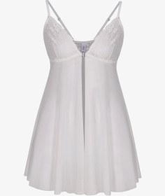 Resim Kırık Beyaz Front Opening Babydoll - Beyaz / M 