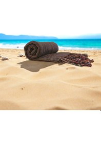 Resim Karatezgah El Dokuma Peştemal Kahverengi Kahverengi 