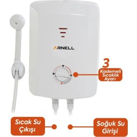 Resim Arnell Elektirikli Ani Su Isıtıcısı Banyo ve Mutfak Şofbeni -7500 Watt 