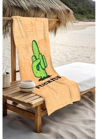 Resim Dijital Baskı Plaj Deniz Havlusu Kaktus Desenli Peştamal Hvl0197 Renkli 