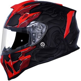 Resim Dinamo Titan Siyah-antrasit-kırmızı Kask C2 Siyah 