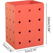 Resim Ganzhoushop Yaratıcı Duvara Monte Kırtasiye Tutucu Çevre Dostu Kalemlik Karikatür Küp Şeklinde Kalemlik Büyük Kapasiteli Ev İçin Apricotwhite 