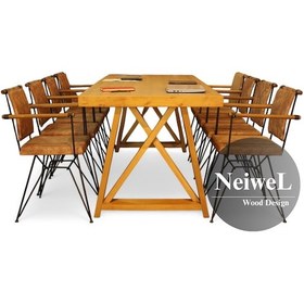 Resim Neiwel Paes Doğal Ahşap Toplantı Masası x 120 x 240 Açık Ceviz 