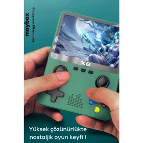 Resim Taşınabilir Oyun Konsolu 3.5 Inç IPS Ekran Retro 6500 Oyun Atari Sega Oyunları 
