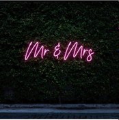Resim Twins Led Mr & Mrs Yazılı Neon Tabela Pembe Model:model:28563366 Pembe 