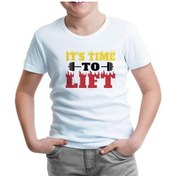 Resim Bodybuilding Time To Lift Beyaz Çocuk Tshirt 001 