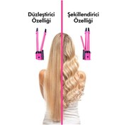 Resim DEMPOWER 2 In 1 Saç Düzleştirici & Saç Şekillendirici Saç Maşası Pembe 
