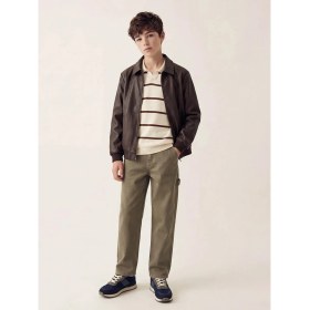 Resim LC Waikiki Lcw Kids Haki Loose Fit Erkek Çocuk Jean Pantolon 