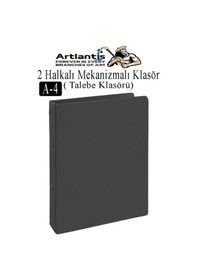 Resim 2 Halkalı Klasör 1 Adet A4 Pvc Öğrenci Ve Ofis Tipi Evrak Sunum Talebe Klasörü İç Cepli Otomatik Mekanizmalı Büro Okul Siyah 