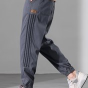 Resim Erkekler için Hafif Buzlu Slicky Fiber Kumaş Rahat Pantolonlar, 2025 Yeni Bol Düz Bacaklı Moda Trend Hızlı Kuruyan Açık Hava İş Pantolonları, Düz Renk, Normal Beden, Yaz Rahat Giyim, Çalışma ve Eğlence için Çok Yönlü, Minimalist Tasarım | Pürüzsüz Dokulu, İş Pantolonları 
