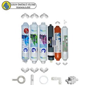 Resim Pemax Water Solutions Kapalı Kasa Su Arıtma Cihazlarına Uygun Sertifikalı 6'li Platinium Mebran Purefer-Mineral Set 