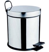 Resim T-May Banyo Pedallı 5Lt Pedallı Çöp Kovası Metal Krom Paslanmaz 