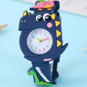 Resim Şık Erkek Hediyesi Sevimli Karikatür 3D Üç boyutlu Jura Dinozor Desen Kuvars Saat 