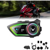 Resim VOOKA 2 Intercom Bağlantılı Su Geçirmez Motosiklet Kask Bluetooth 5.3 300m Intercoom 2.000mah 