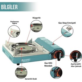 Resim Orcamp Seramik Pro Portatif Kamp Ocağı - Mavi 