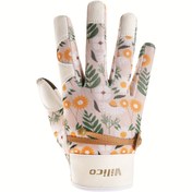 Resim 1 Çift Vilico Çiçekli Eldiven - Ayarlanabilir Hafif Polyester Eldiven, Suni Deri Avuç İçi ve Çiçek Desenli, Her Durum İçin Mükemmel Hediye 